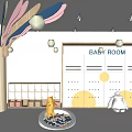 Modern Column Decorative Column Cartoon Styling Column Children's Space Column 3d model