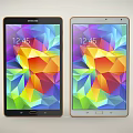 Samsung Mobile Digital Tablets With Colorful Geometric Screen Display Design 3d model