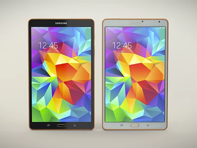 Samsung Mobile Digital Tablets With Colorful Geometric Screen Display Design 3d model Samsung Mobile Digital Tablets With Colorful Geometric Screen Display Design 3d model