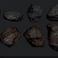 Natural Wood And Stone Decorative Pieces With Various Shapes And Rough Textures