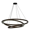 Modern chandelier round luminaire 3d model