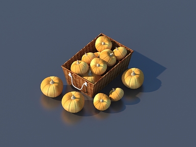 Pumpkin Cartoon Pumpkin Vegetables 3d model