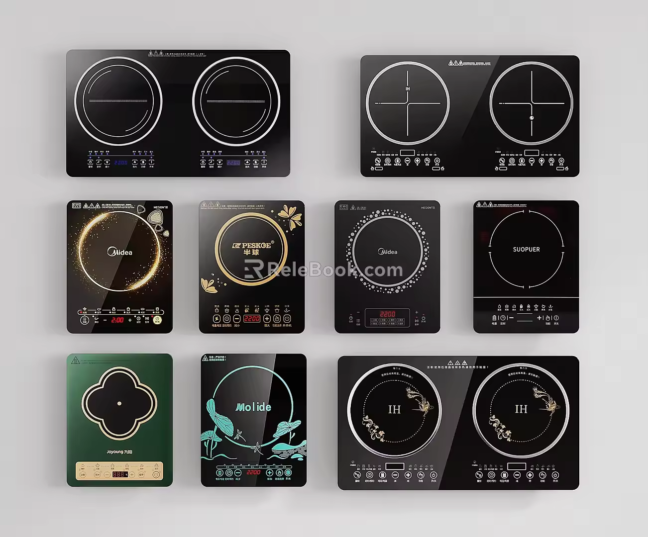 Modern Induction Cooker Embedded Induction Cooker Induction Cooker Double Stove Induction Cooker Induction Cooker Integrated Panel 3d model