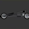 Futuristic Black Race Car With Streamlined Design And Large Modern Wheels