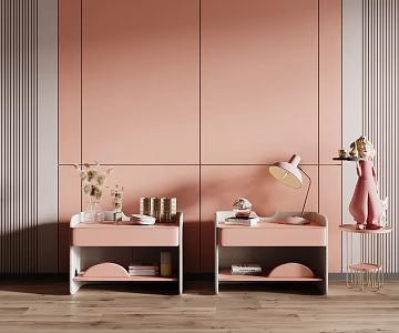 Modern bedside table 3d model