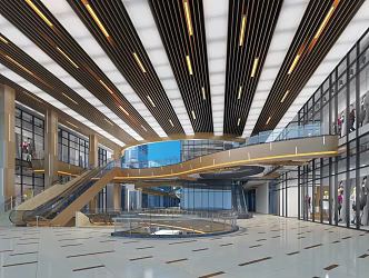Modern Mall Corridor Aisle 3d model