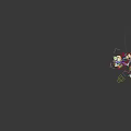 Cartoon Style Rocky Ground Scene With Twisted Tree Roots And Purple Gems