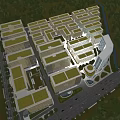 Aerial View Of Modern Industrial Park Planning