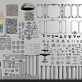 Intricate Carvings With Decorative Patterns Frames Columns And Design Elements