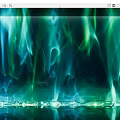 Outdoor Lights With Green Blue Dynamic Glowing Light Effects And Modern Metal Frame