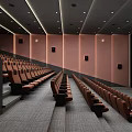Modern Cinema Interior Design With Comfortable Seats Large Screen And High Quality Sound System