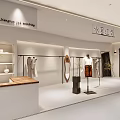 Modern Clothing Store Interior With Display Racks Mannequins And White Decor