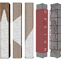 Modern Column Decorative Column Modeling Column Wrappage Column 3d model