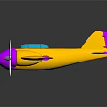 Colorful Passenger Plane With Propellers And Reflections