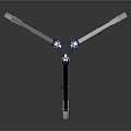 Commercial Equipment Tripod Stand With Adjustable Metal Legs Blue Connector And Stable Base Support