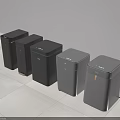 Public Trash Bins With Classification Function Modern Design And Multiple Color Options 3d model