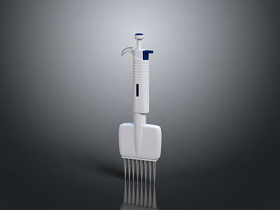 White Hardware Tool With Blue Components And Metal Comb Teeth Design 3d model