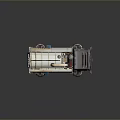 VAGALL Heavy Duty Functional Truck With Large Storage Tank Industrial Pipes And Gray Exterior