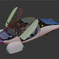 Futuristic Solar Powered Car With Blue Grid Panels Upward Opening Doors And Streamlined Design