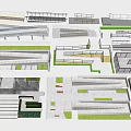 Various Fence Designs With Metal Railings And Landscaping Elements For Outdoor Spaces