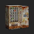 Old Rusted Abandoned Vending Machine With Empty Slots And Weathered Rusty Exterior