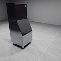 Silver Upright Freezer With Stainless Steel Body And Digital Display In Empty Room
