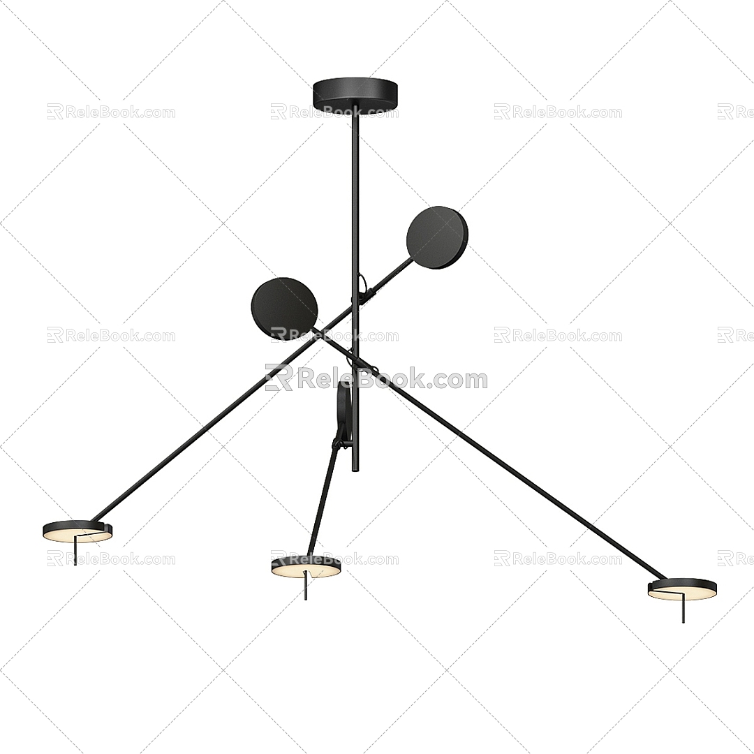 Modern Minimalist Chandelier Chandelier Simple Chandelier Restaurant Chandelier 3d model