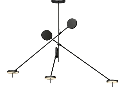 Modern Minimalist Chandelier Simple Chandelier Restaurant Chandelier 3d model