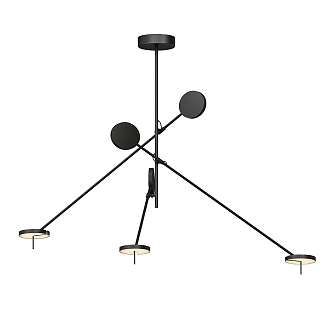 Modern Minimalist Chandelier Simple Chandelier Restaurant Chandelier 3d model