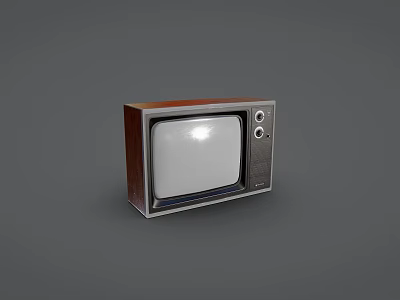 Vintage Old Fashioned Television With Wooden Frame And Classic Retro Screen Design 3d model