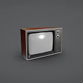 Vintage Old Fashioned Television With Wooden Frame And Classic Retro Screen Design