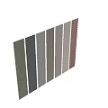 Modern Wall Panels In Various Colors With Vertical Grooves For Interior Design 3d model