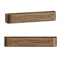 Modern Wooden TV Stand with Natural Grain Finish and Sleek Floating Design