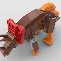 Lego LEGO toy building blocks Triceratops dinosaur 3d model