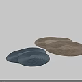 Blue And Gray Stylish Rugs With Spiral Patterns For Modern Home Decor