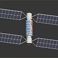 SPIDER Satellite With Solar Panels And White Structure In Space Exploration 3d model