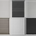 Stylish Window Blinds Collection with Various Colors and Modern Designs 3d model