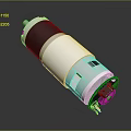 Cylindrical White And Black Small Mechanical Device With Metal Parts And Connectors