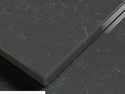 Dark Veined Marble Building Component With Smooth Edge For Interior Design 3d model