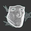 Mythical Weapon With Broken Facial Design And Spiked Dark Fantasy Edges