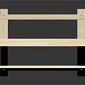Sturdy Wooden Sawhorse Workbench Support with Cross Supports on Black Reflective Surface