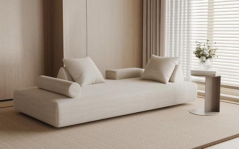 Double Sofa Common Area Sofa Module Sofa 3d model