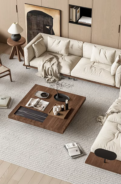 Quiet Middle Ancient Sofa Tea Table Combination