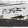 Modern Office Interior Design With Spacious Desk Two Gray Chairs Wooden Cabinets And Ceiling Lighting