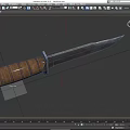 Dagger Sabre Tool Knife Field Dagger Military Dagger Knife Low Face Number Low Model Simple Model Game Next Era Movie and TV Level Super Realism 3d model