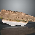 Eco Friendly Layered Rock Garden Landscape With Green Plants On Natural Surface