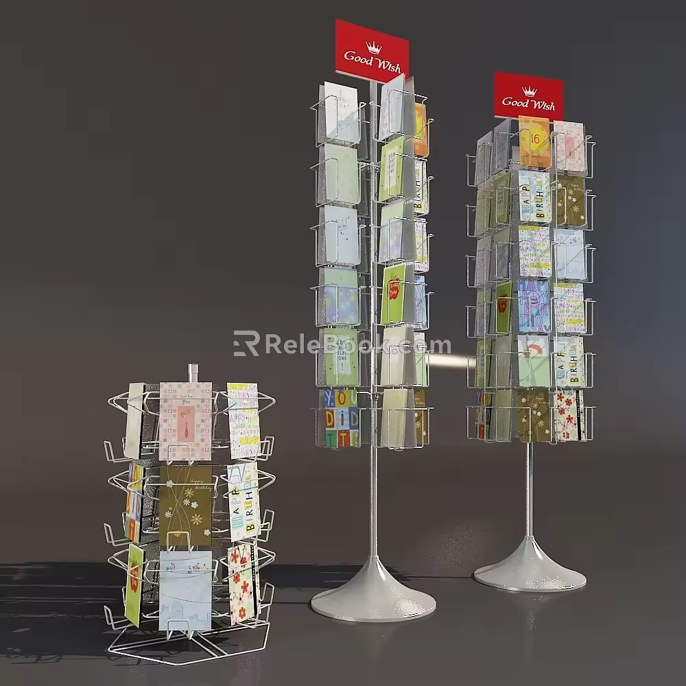 Trade Fair Bookshelf Information Bar 3d model