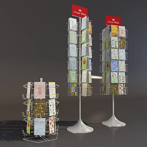 Trade Fair Bookshelf Information Bar 3d model