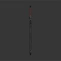 Black And Red Fantasy Sword With Intricate Hilt Ornate Design Long Blade