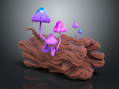 Modern mushroom straw mushroom poisonous mushroom plant 3d model